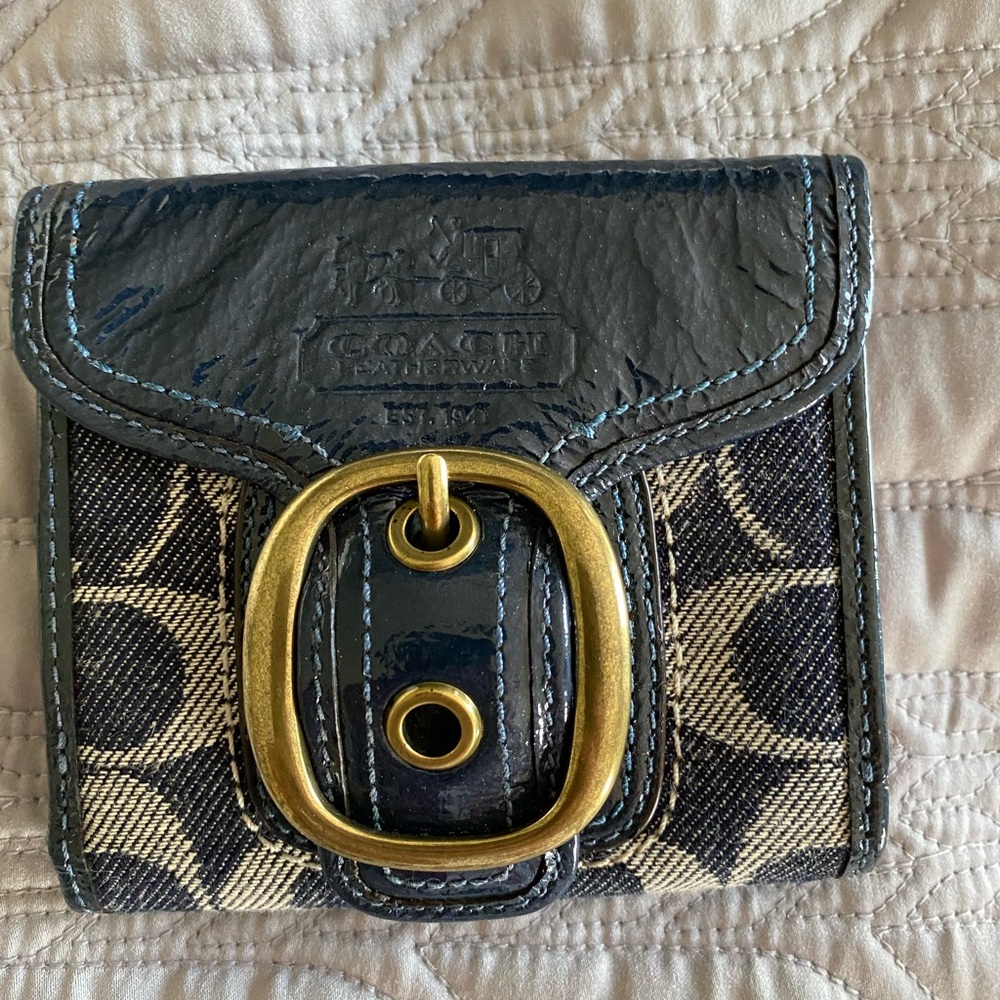 Coach denim wallet